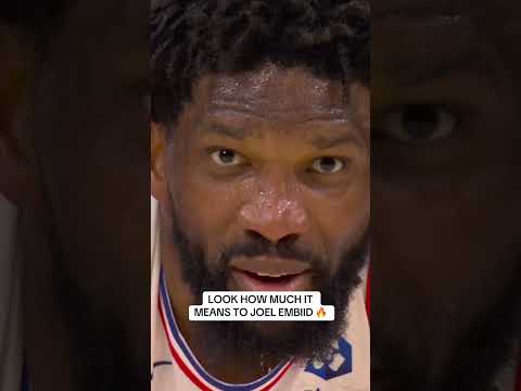 Joel Embiid was loving the support from the Philly crowd as the Sixers forced a Game 7 🤝