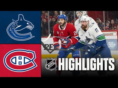 Canucks vs. Canadiens | NHL Highlights | January 12, 2026