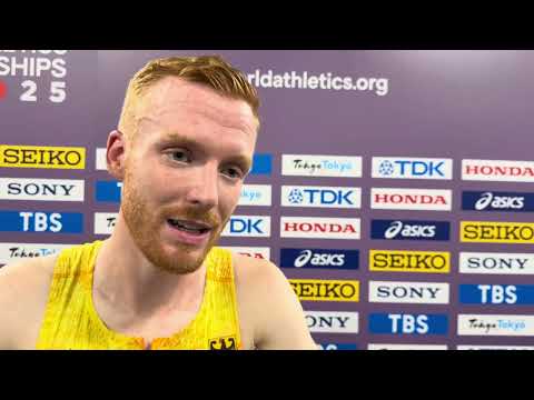 Frederik Ruppert after 12th place in 3000m Steeplechase final at 2025 Tokyo World Championships