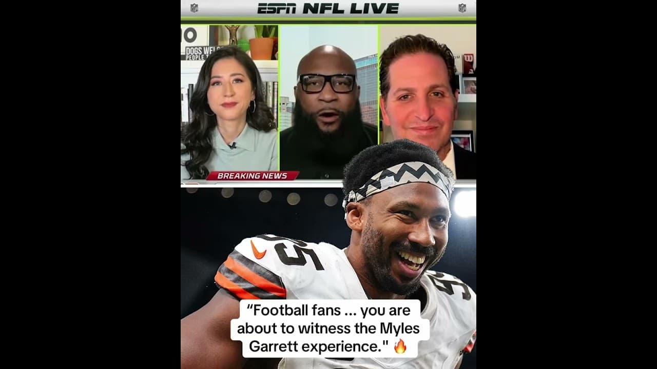 Swagu is HYPED for Myles Garrett and the Rams 👏