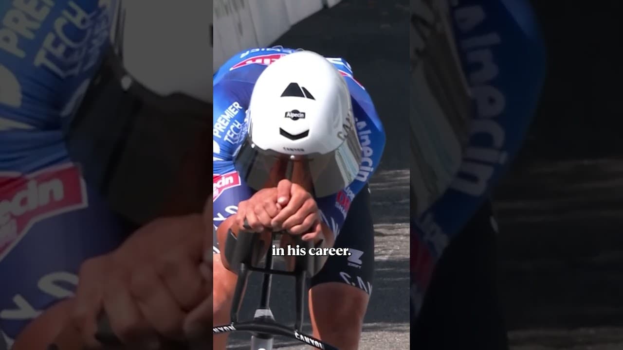 Tadej Pogacar going head-to-head with Mathieu van der Poel in an epic race against the clock! ⏰