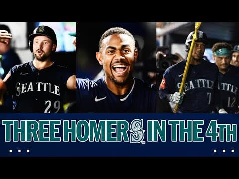 3️⃣ homers in 1️⃣inning! Cal Raleigh, J-Rod and Jorge Polanco go OFF in Tampa!