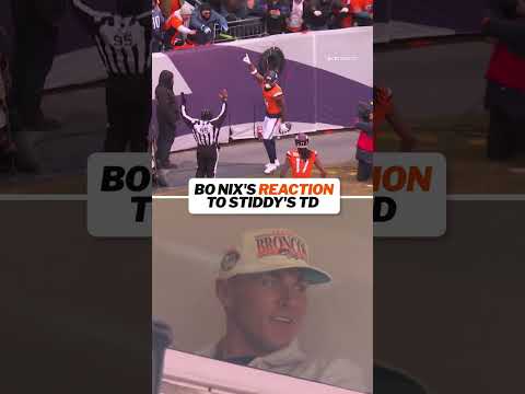 Bo Nix cheering on his squad 🧡 #nfl #broncos #denverbroncos