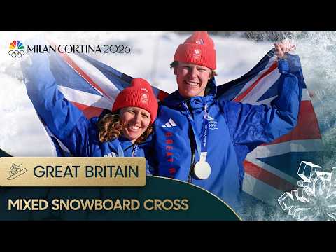 Great Britain flies to FIRST Olympic gold in snowboarding after topping cross event | NBC Sports