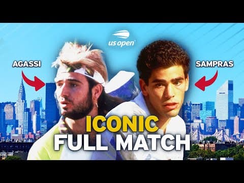 Pete Sampras' First Major! vs. Andre Agassi | Iconic Full Match | 1990 US Open Final