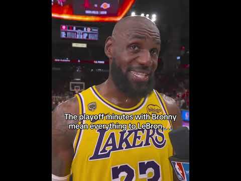 LeBron on his lob to Bronny 💥