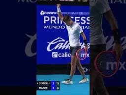 Flavio Cobolli fires a forehand past Tiafoe 🔥