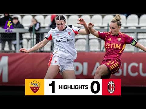 Rossonere ko in inferiorità numerica | Roma Milan 1-0 | Serie A Women Highlights