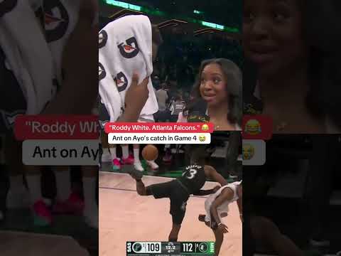 Ant on Ayo Dosunmu's catch at the end of the Wolves’ Game 4 win over the Spurs 😭