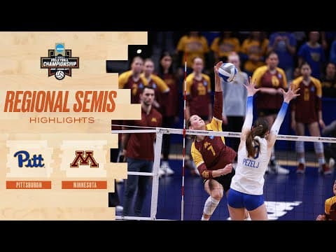 Pitt vs. Minnesota: 2025 NCAA volleyball regional semifinal highlights