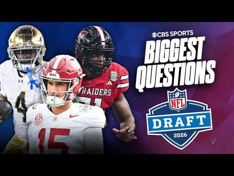 2026 NFL Draft BIGGEST QUESTIONS: Jets' selection at No. 2, Jeremiyah Love a top-10 pick? 🤔