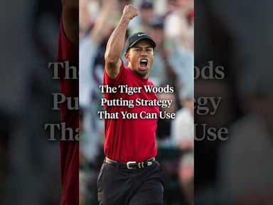 The Tiger Woods putting strategy that you can follow. 🔥