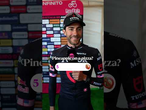 Does pineapple belong on pizza? 🍍🍕 The Giro peloton has a strong opinion! ❌