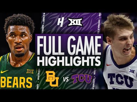 Baylor vs TCU - FULL GAME HIGHLIGHTS | January 3, 2026 | BIG 12 College Basketball