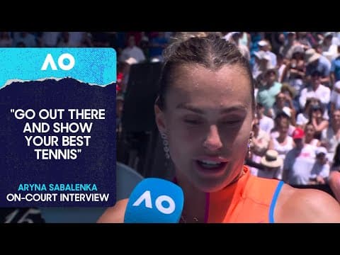 Aryna Sabalenka On-Court Interview | Australian Open 2026 Fourth Round