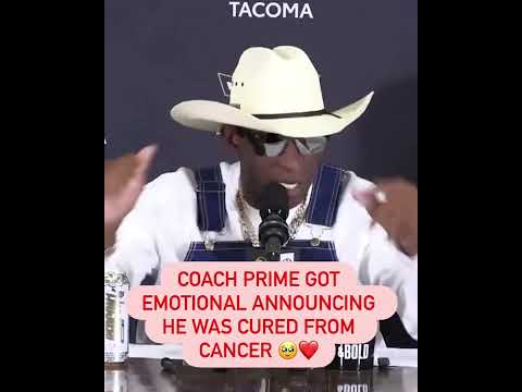 Coach Prime as he announces he’s cured from cancer 🥹❤️