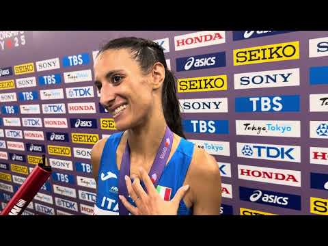 Nadia Battocletti after 10k silver at 2025 Worlds