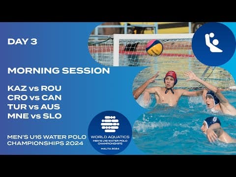 Morning Session | Pool B | Day 3 | World Aquatics Men’s U16 Water Polo Championships 2024