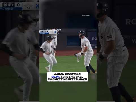 Aaron Judge wasted no time walking to first after this challenge #mlb #yankees #aaronjudge