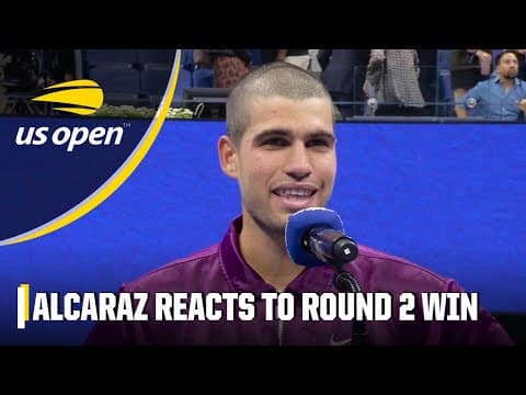 Carlos Alcaraz says there's a few things he needs to improve on after win vs. Belluci | 2025 US Open