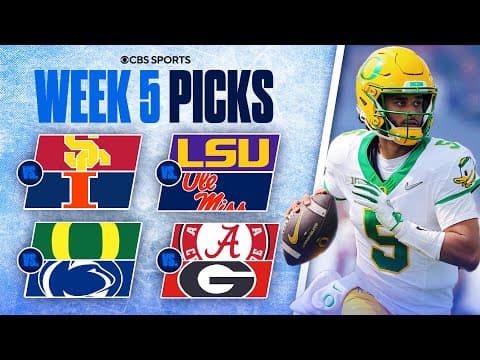 Picks for EVERY Top 25 game in College Football [Full Week 5 Predictions]