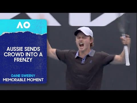 Dane Sweeny Sends the Aussie Crowd into a Frenzy! | Australian Open 2026