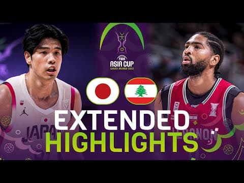 Japan 🇯🇵 vs Lebanon 🇱🇧 | Extended Highlights | FIBA Asia Cup 2025