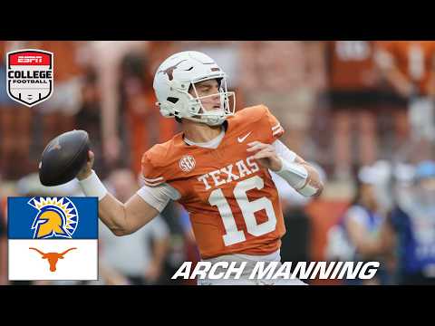ARCH MANNING HIGHLIGHTS 🎥 Arch combines for 5 TOTAL TDs vs. San Jose State 😤 | ESPN College Football