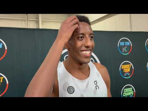 Yared Nuguse after 3k at JDL