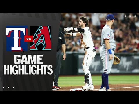 Ranger vs. D-backs Game Highlights (9/1/25) | MLB Highlights