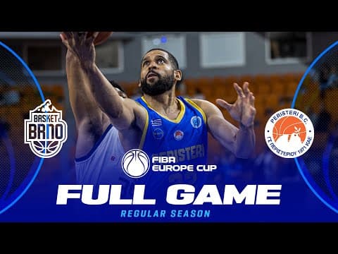 LIVE - PUMPA Basket Brno v Peristeri Betsson | FIBA Europe Cup 2025-26 | Regular Season