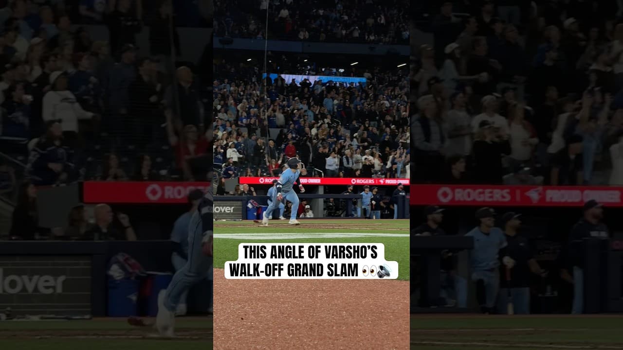 Rogers Centre was ELECTRIC after Daulton Varsho hit a walk-off grand slam 🔊⚡️ #BlueJays