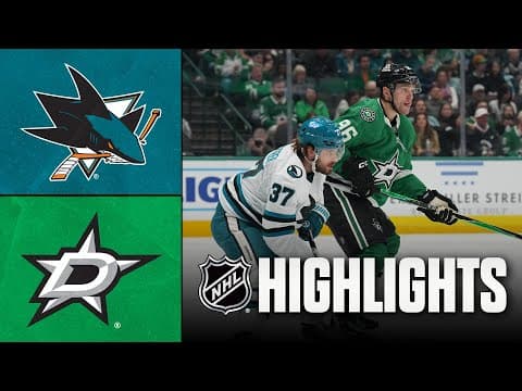 Sharks vs. Stars | NHL Highlights | December 05, 2025