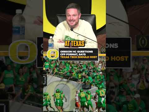 Dan Lanning says playoff structure is “messed up” 🗣️🏟️  #CFB #CFP #Oregon #DanLanning