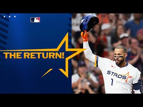 Carlos Correa returns to Houston! 🧡 (1st at-bat back in Houston since the trade 🚀)
