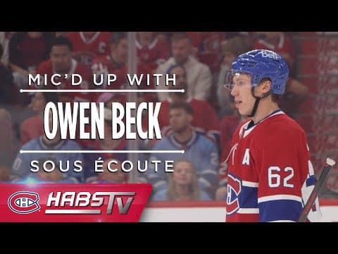 Owen Beck mic'd up during Prospect Showdown