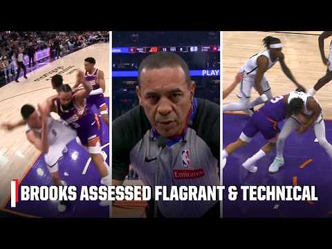 Dillon Brooks receives FLAGRANT 1 & TECHNICAL FOUL against the Brooklyn Nets 😅 | NBA on ESPN