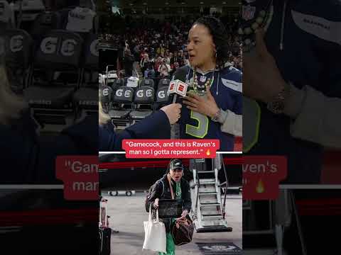 Dawn Staley rocking the Nick Emmanwori Seahawks jersey on Super Bowl Sunday 👏 (📸 @staley05/IG)