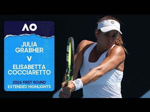 Julia Grabher v Elisabetta Cocciaretto Extended Highlights | Australian Open 2026 First Round