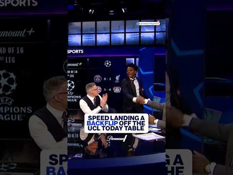 IShowSpeed really did a backflip off the #UCLToday desk 💀| CBS Sports Golazo