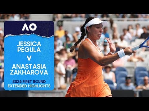 Jessica Pegula v Anastasia Zakharova Extended Highlights | Australian Open 2026 First Round