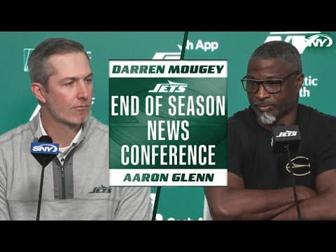 Jets GM Darren Mougey and head coach Aaron Glenn look back at losing, promise better days ahead
