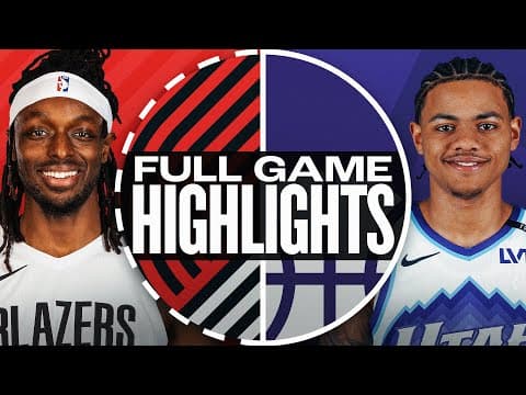 TRAIL BLAZERS at JAZZ | FULL GAME HIGHLIGHTS | October 16, 2025