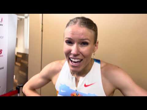 Meghan Hunter pumped to break 2 at Dr. Sander Scorcher, targeting Worlds and USAs later indoors