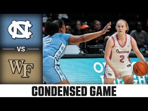 North Carolina vs. Wake Forest Condensed Game | 2025-26 ACC Women's Basketball