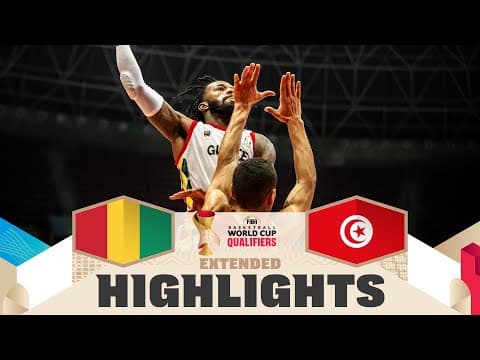 Guinea 🇬🇳 v Tunisia 🇹🇳 | Extended Highlights | FIBA Basketball World Cup 2027 African Qualifiers
