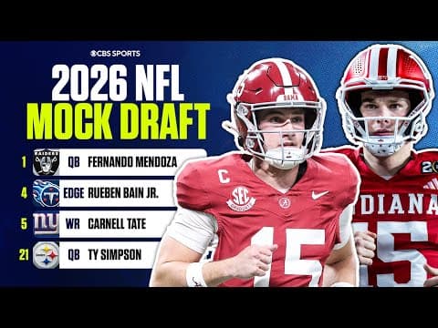NFL Mock Draft post National Championship: Fernando Mendoza future Raiders franchise QB
