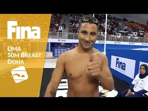 50m hat-trick for Felipe Lima - 50m Breaststroke #6 Doha