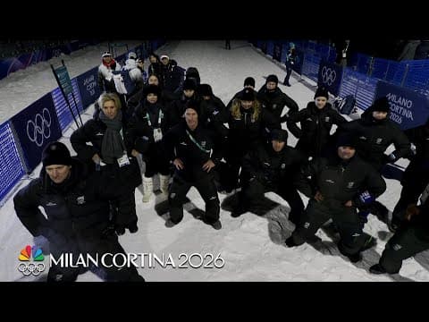 Team New Zealand salutes Zoi Sadowski-Synnott's silver with haka | Winter Olympics 2026 | NBC Sports