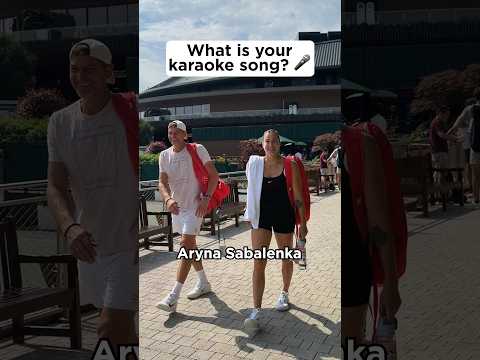 What are these tennis players go-to karaoke songs? 🎤